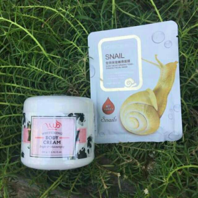 BLEACHING BADAN WUB 100%AMAN SUDAH BPOM. (FREE SHEET MASK)