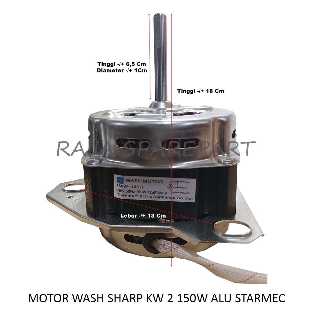 MOTOR WASH MESIN CUCI SHARP KW 2 150W as 10 ALU STARMEC