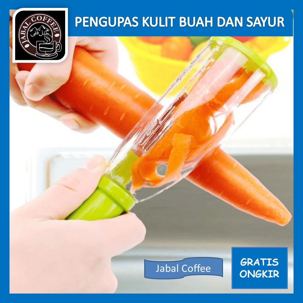 Parutan Dengan Tabung / Pengupas Kulit Buah Sayur / Parutan Peeler Hijau