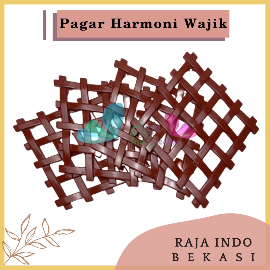 Pagar Wajik Harmoni Coklat Ornamen Bunga Vas Wajik Pagar, Jaring, Rambatan Plastik Ukuran Kecil Sedang Besar untuk Bunga Hias Artificial Hiasan Ruang Tamu Dinding Home Grosir Murah Wajik Putih / Breket/ Tatakan/ Pagar Plastik/ Bunga Plastik/ Rumput Plasti