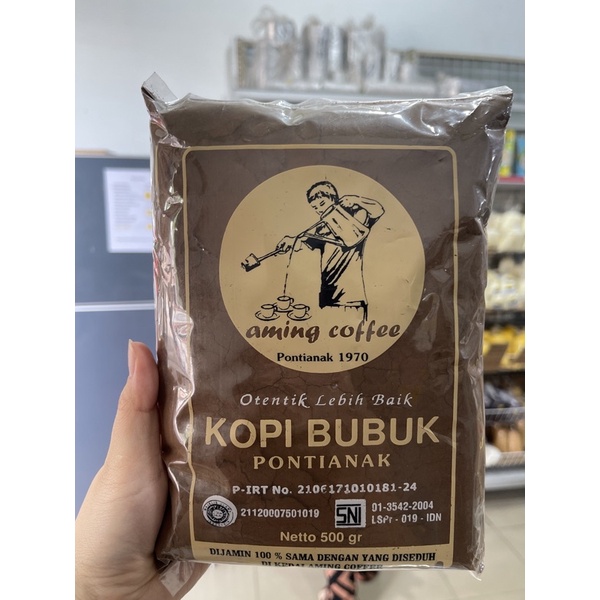 KOPI AMING 500gr / kopi bubuk pontianak / aming coffee / biji kopi robusta