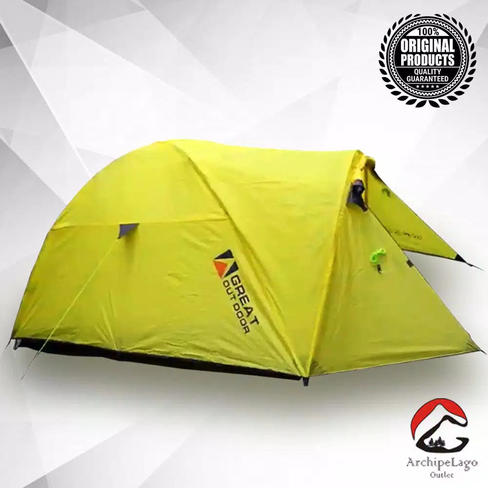 Tenda Dome Camping GO Java Pro Original Great Outdoor/Tendaki Borneo 4 Dark Grey