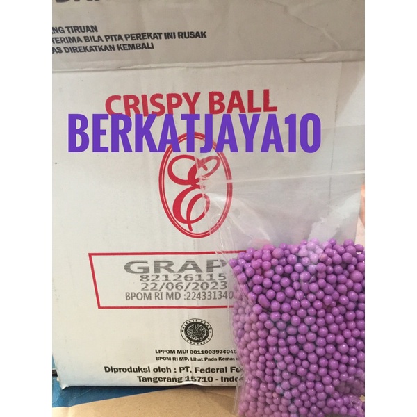 

Caviar Crispy Balls Elmer Coklat Renyah Ungu Grape Anggur repack 150gr