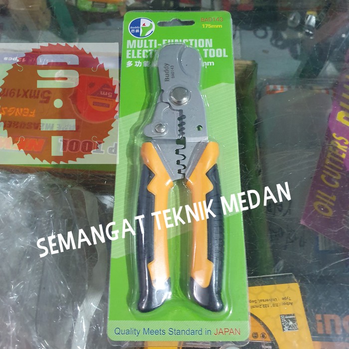 Tang Multifungsi Crimping Krimping Tool Kupas Potong Kabel 3in1 Buddy