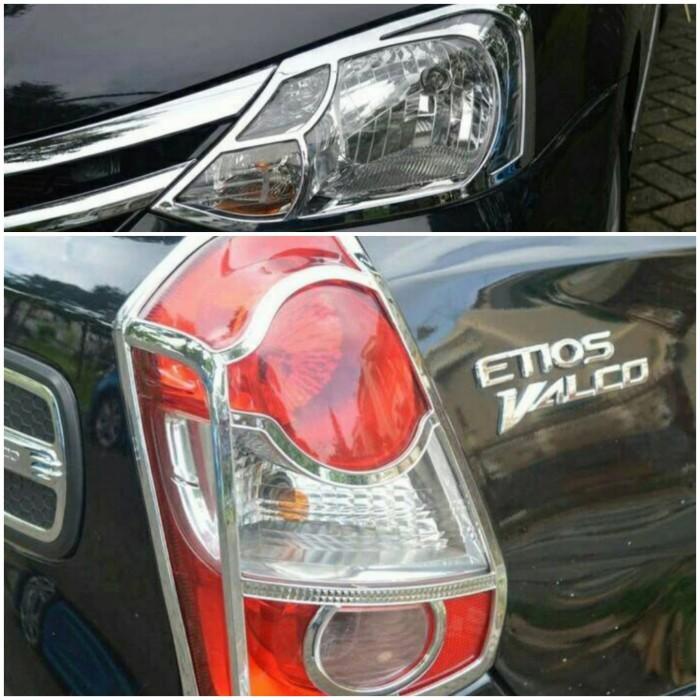 Paket Garnish List Lampu Depan Belakang Etios Valco Chrome