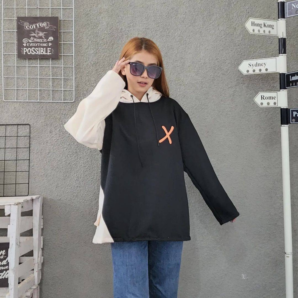 TREND X NEW Hoodie Sweater Jacket Oversize Pria Wanita Atasan Outerwear Kekinian Model Kasual Fashionable Korean Style Jacket