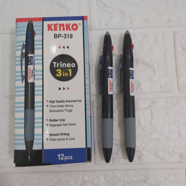 

Pulpen 3 warna kenko BP-318