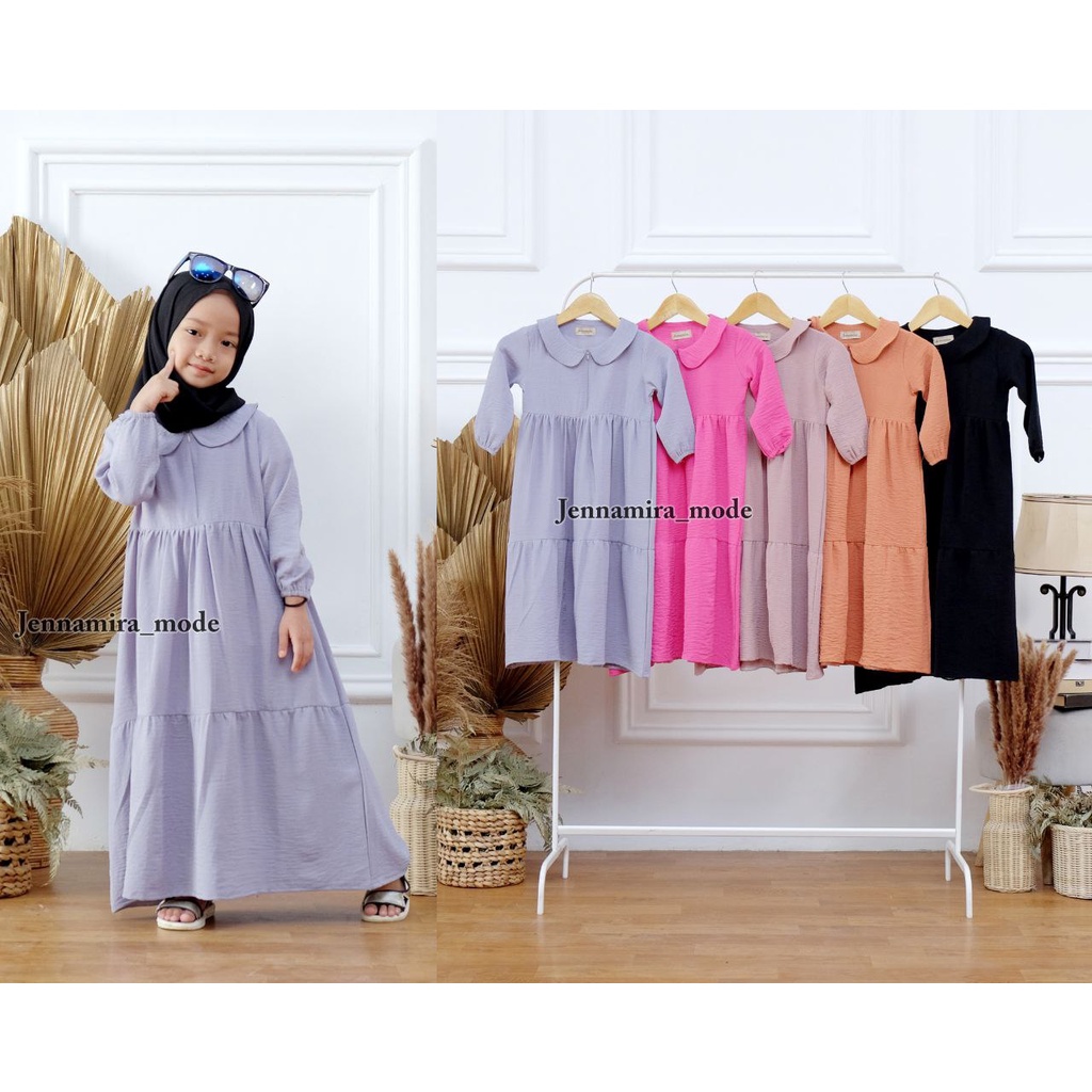 GAMIS ANAK 2-6TH/midi anak crinkle airflow/Jennamira_mode