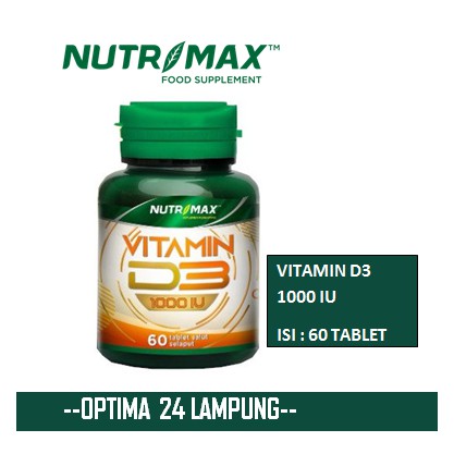 Jual Nutrimax Vitamin D3 1000 IU 60 Tablet | Shopee Indonesia