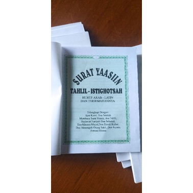 buku isi yasin tanpa cover HVS 96 halaman
