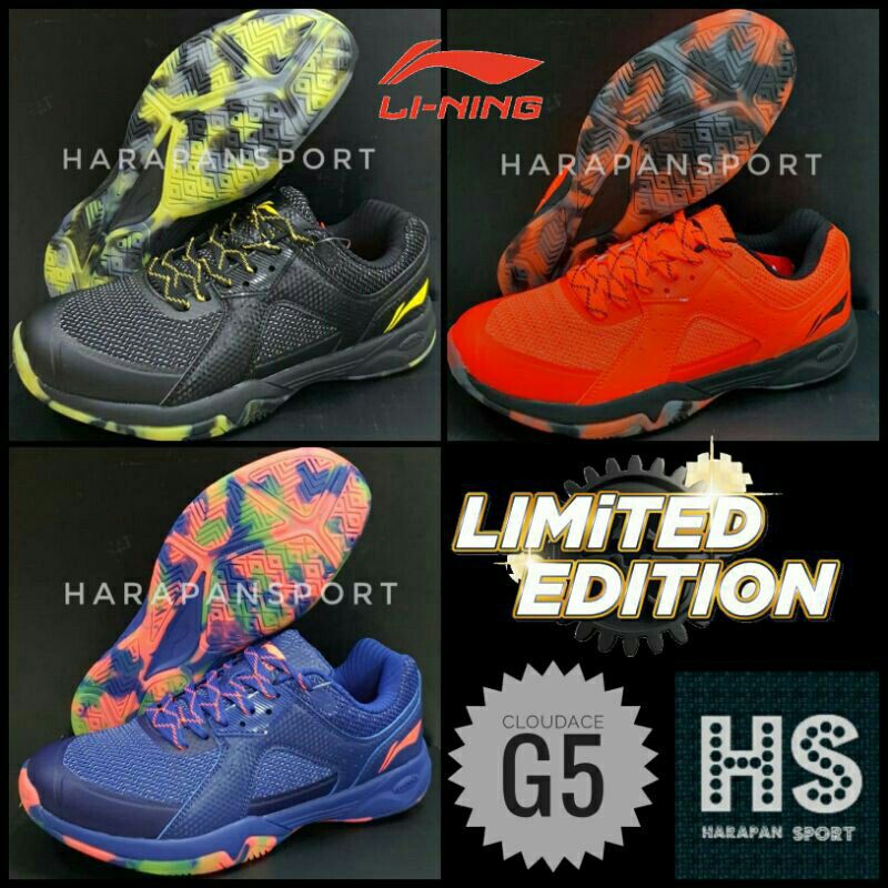 Sepatu badminton lining cloud ace G5 jojo orignal