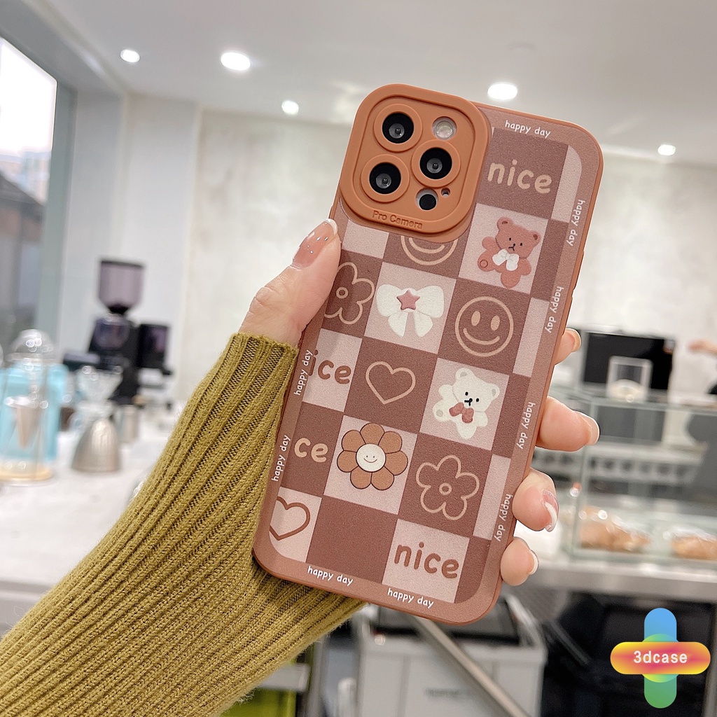 Apple Case For IPhone 11 12 13 PRO MAX 6 7 6S 8 Plus X XR XS MAX Se 2020 6SPlus 7Plus 6Plus 8Plus XSMAX Motif Fashion Chocolate Heart Bear Angel Eyes Soft Case