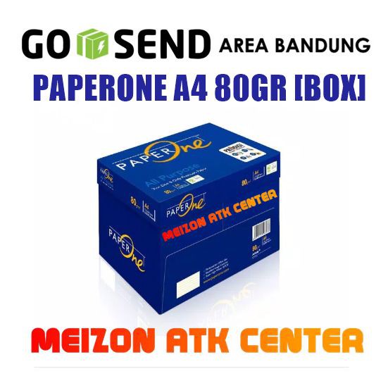 

Jual KHUSUS GOSEND !!! PaperOne Kertas HVS Fotocopy A4 80 gsm -Perbox 5 rim Limited