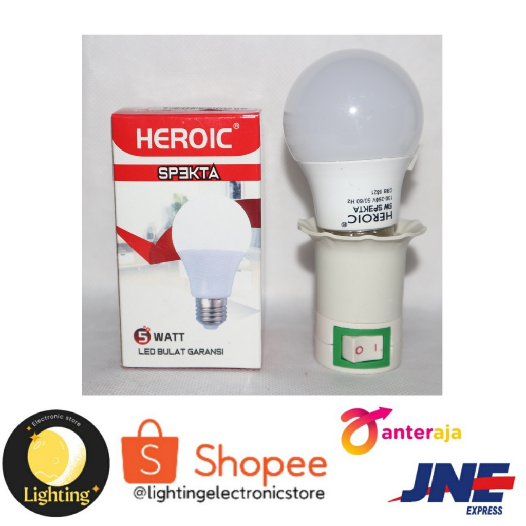 LAMPU LED HEROIC SPEKTA 5 WATT GARANSI 1 TAHUN | HEROIC SPEKTA 5 W