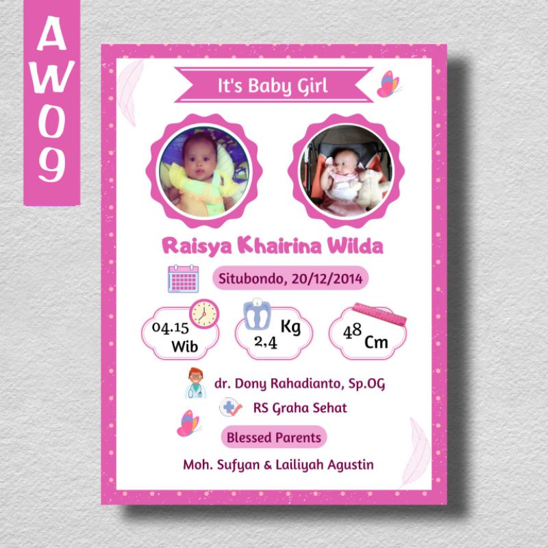 [Soft File] Desain biodata bayi , Kado ulangtahun, dekorasi rumah-8