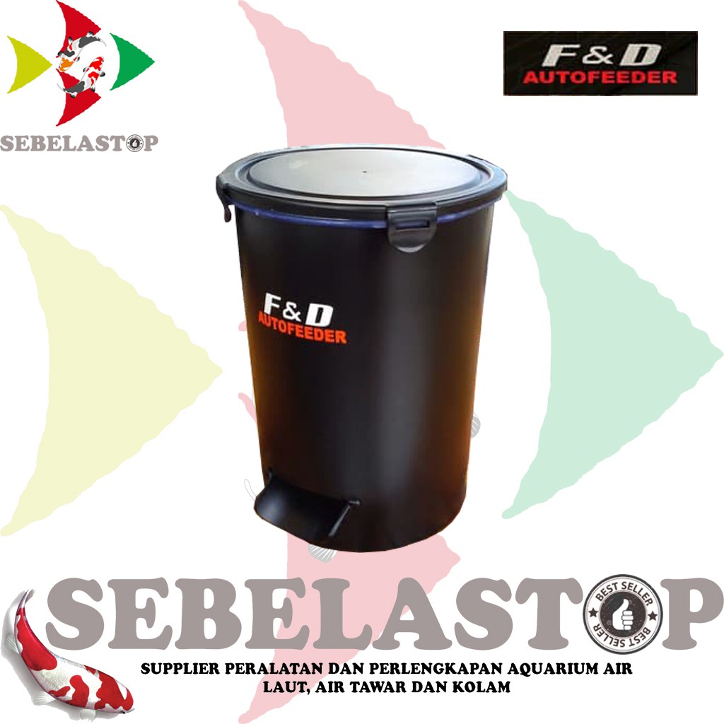F D Auto Feeder 1 Kg Pemberi Makanan Ikan Otomatis Black Shopee