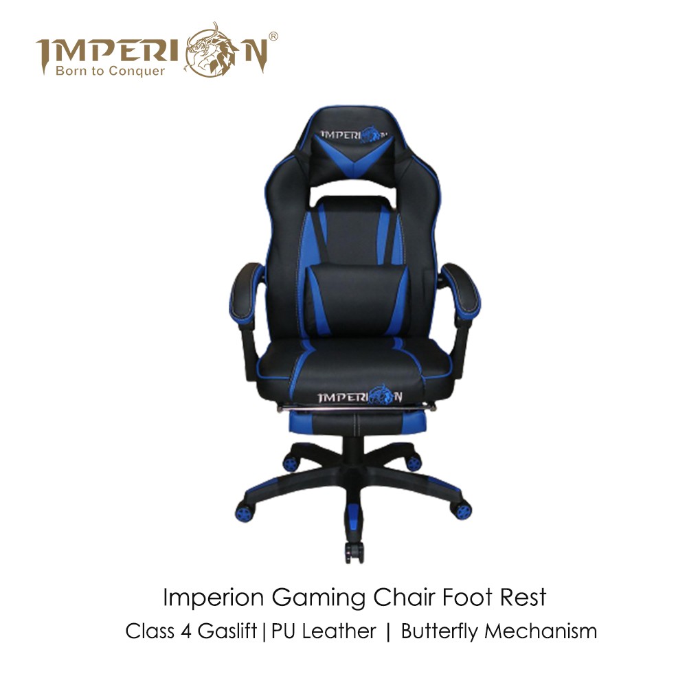 Kursi gaming imperion comander 250 dengan foot rest | gaming chair