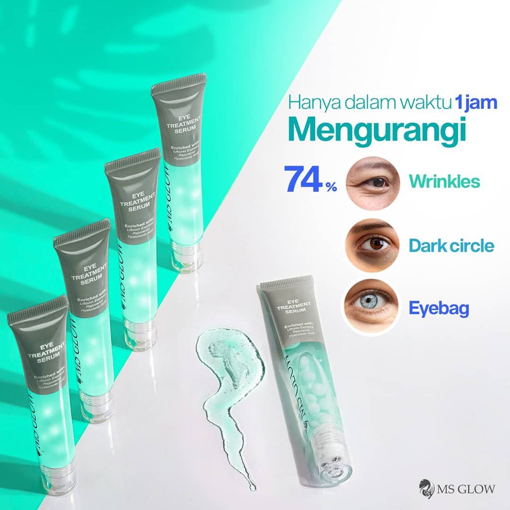 Eye Cream Ms Glow Original 100% - Eye Treatment Serum Ms Glow - Cream Mata Panda - Krim Mata