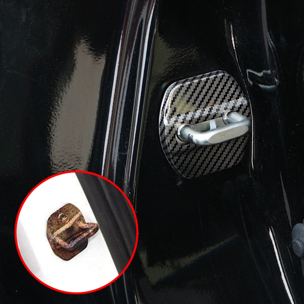 4pcs / Set Stiker Pelindung Kunci Pintu Mobil Untuk Nissan Almera Juke Sentra Tiida X-Trail Rogue