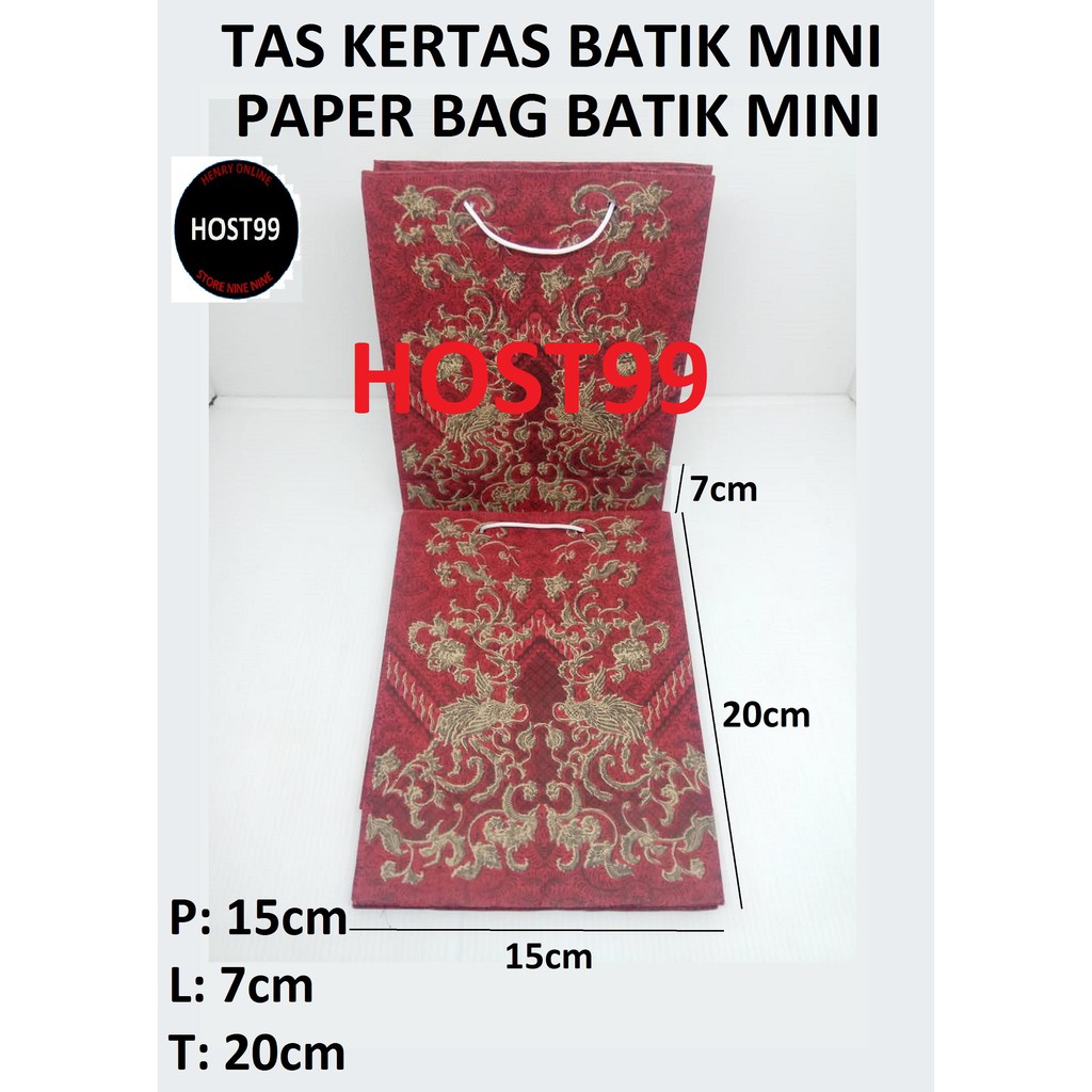 

TAS KERTAS BATIK PAPER BAG MOTIF BATIK GOODIE BAG KECIL MINI