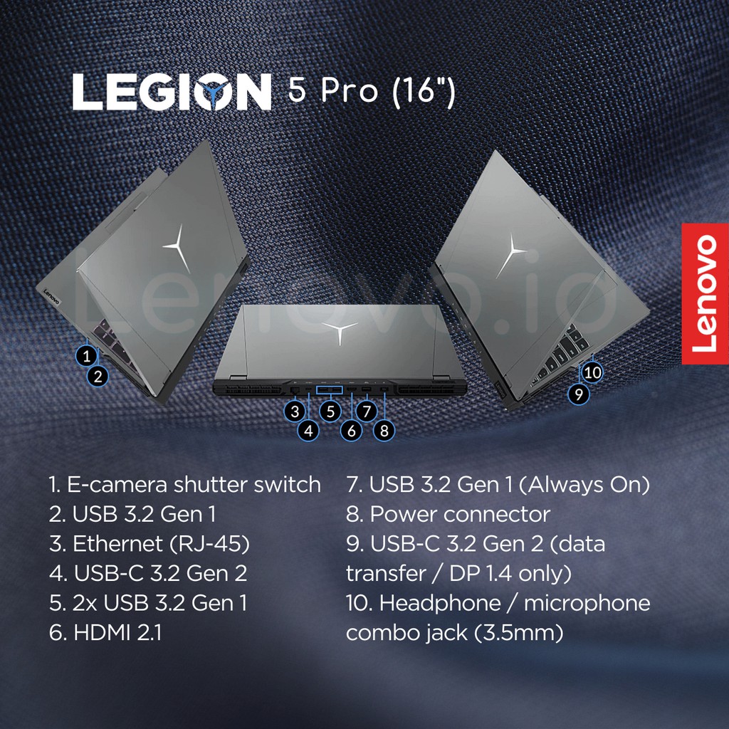 Lenovo Legion 5 Pro BHID OHS AMD Ryzen 7 5800H Win10 16GB 1TB SSD 16