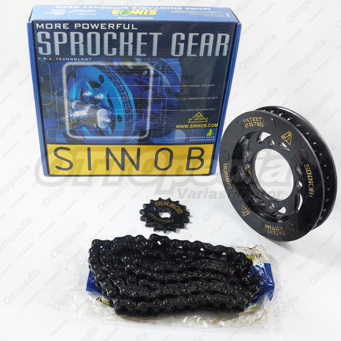 :::::::] Gear set Rantai Sprocket Gir Sinnob Colour Chain Kit Motor RX King