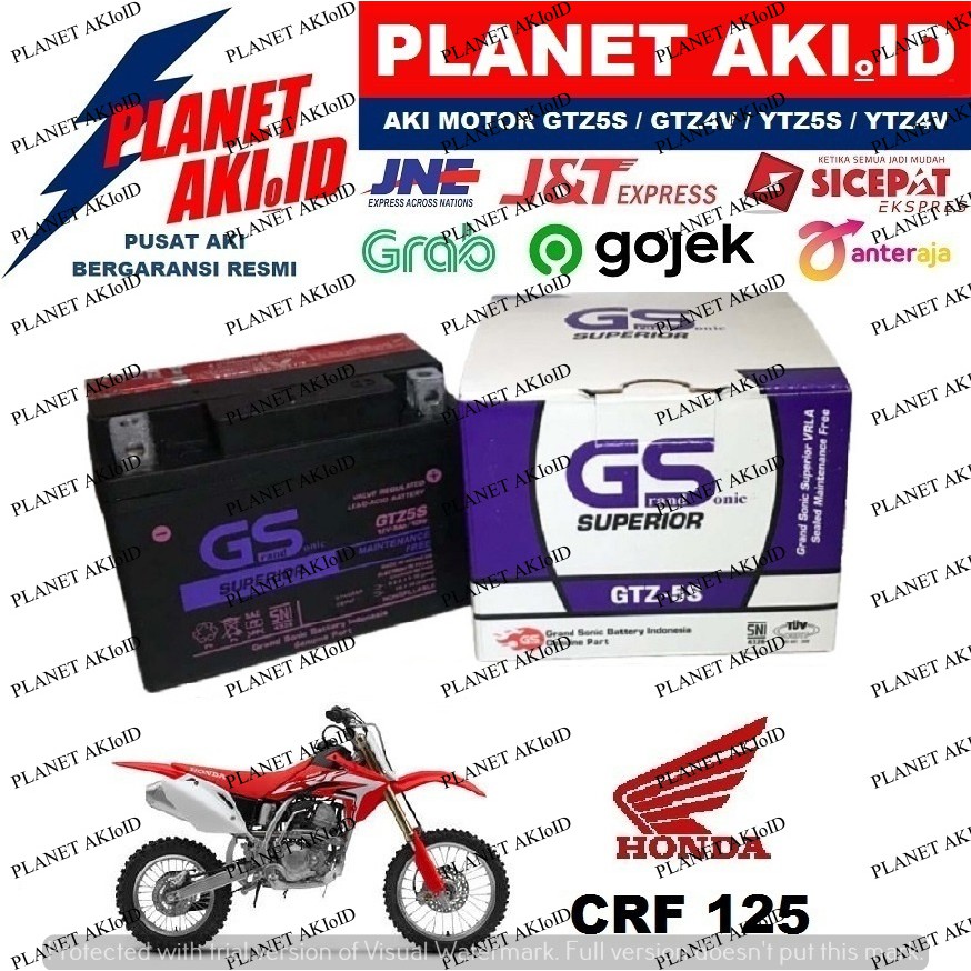 Aki Motor Honda CRF 125 GTZ5S Accu Kering MF