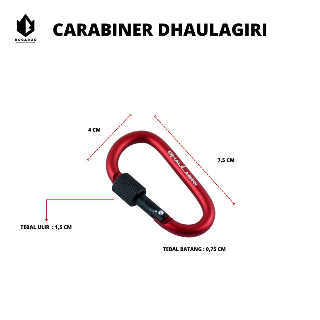 Bisa COD Carabiner 01 Dhaulagiri - Pengait - karabiner - karabiner cantolan