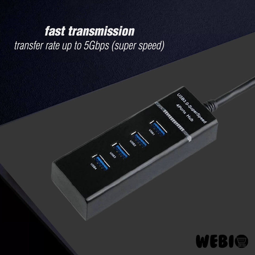 USB Hub 3.0 High Speed 4 Port Colokan USB3.0 Laptop PC Komputer