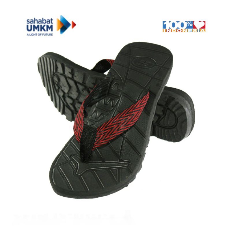 Sandal Gunung Pria Jepit Sendal Gunung Outdoor Pria Wanita Sendal Pria Adventure Erger Original RED