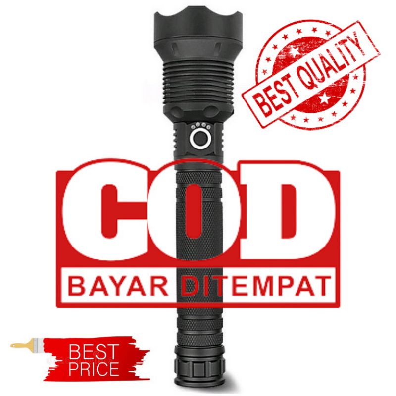 Senter LED Super Terang Jarak Jauh Original bisa COD