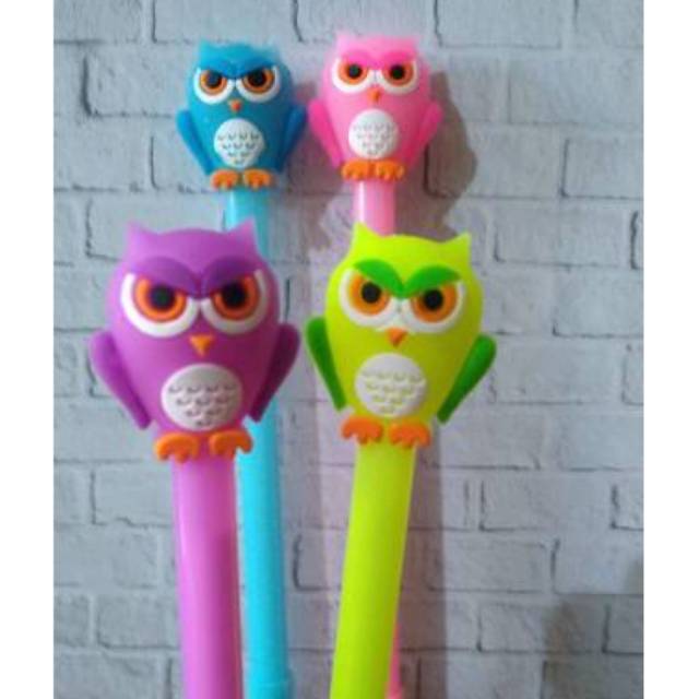 

Pulpen Gel Fancy Tinta Hitam Model Owl