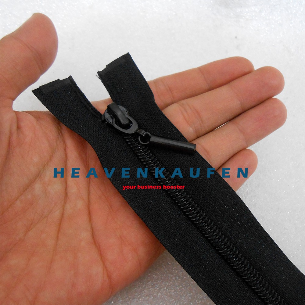 Resleting Zipper Jaket Buka Lepas 65 cm / 26 inch Hitam Coil B&amp;B Murah