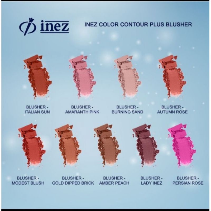 Inez Color Contour Plus Blusher With Brush 6gr