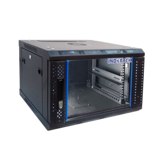 WIR4506S - 6U Wallmount Rack Depth 450mm Single Door 19&quot; - INDORACK