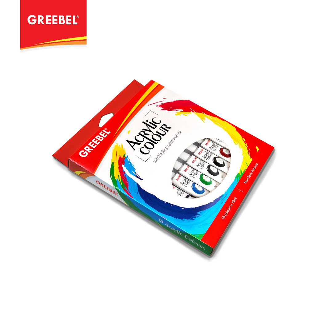 GREEBEL Cat Akrilik / Acrylic Colour / Acrylic Paint 10ml (18pcs/box)