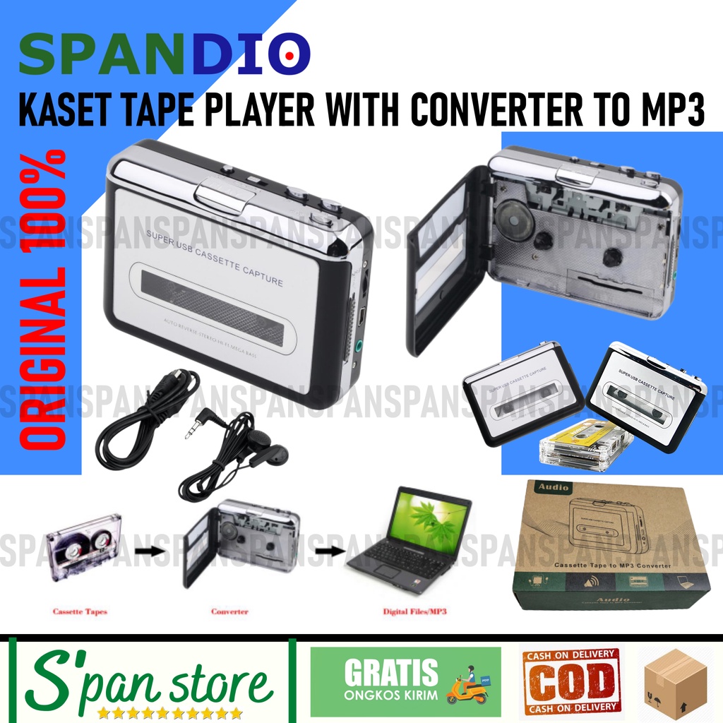 Kaset Tape Player Pita Converter MP3 Player USB