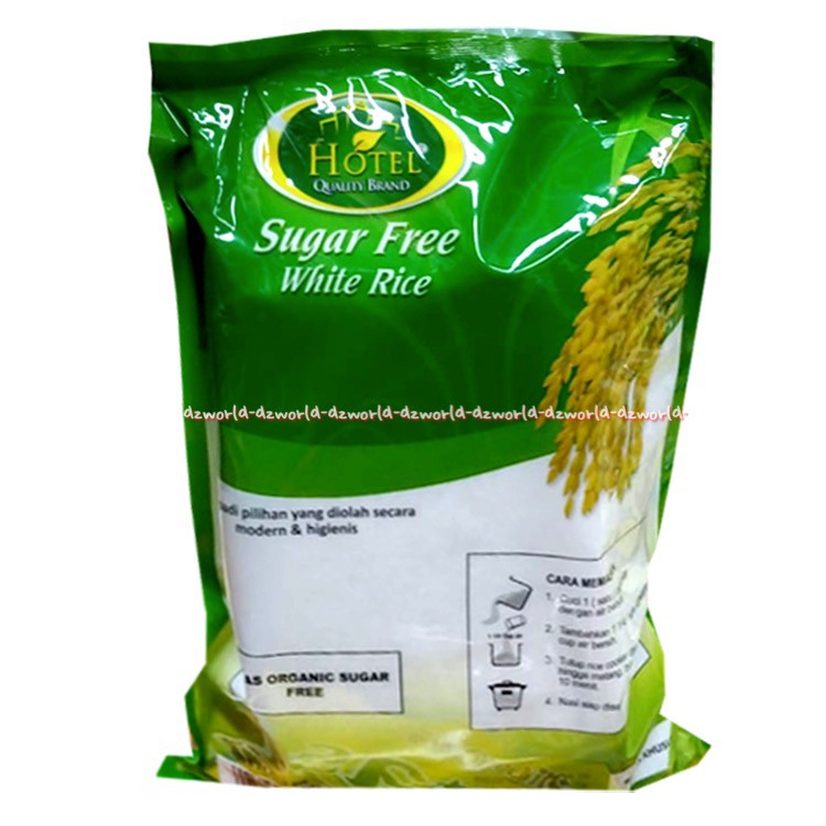 Hotel Sugar Free White Sugar Diabetes Low GI Rice Beras Untuk Diabetes 2kg Beras Organik