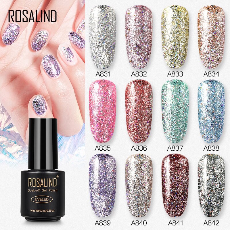 Rosalind Glitter Series 7ml / Rosalind UV Gel Polish Glitter / Kutek Gel / UV Gel Polish Glitter