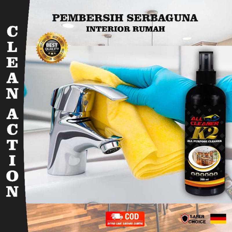 PEMBERSIH  INTERIOR DAN PERABOTAN RUMAH/MOBIL - ANTI JAMUR  250ml ORIGINAL K2