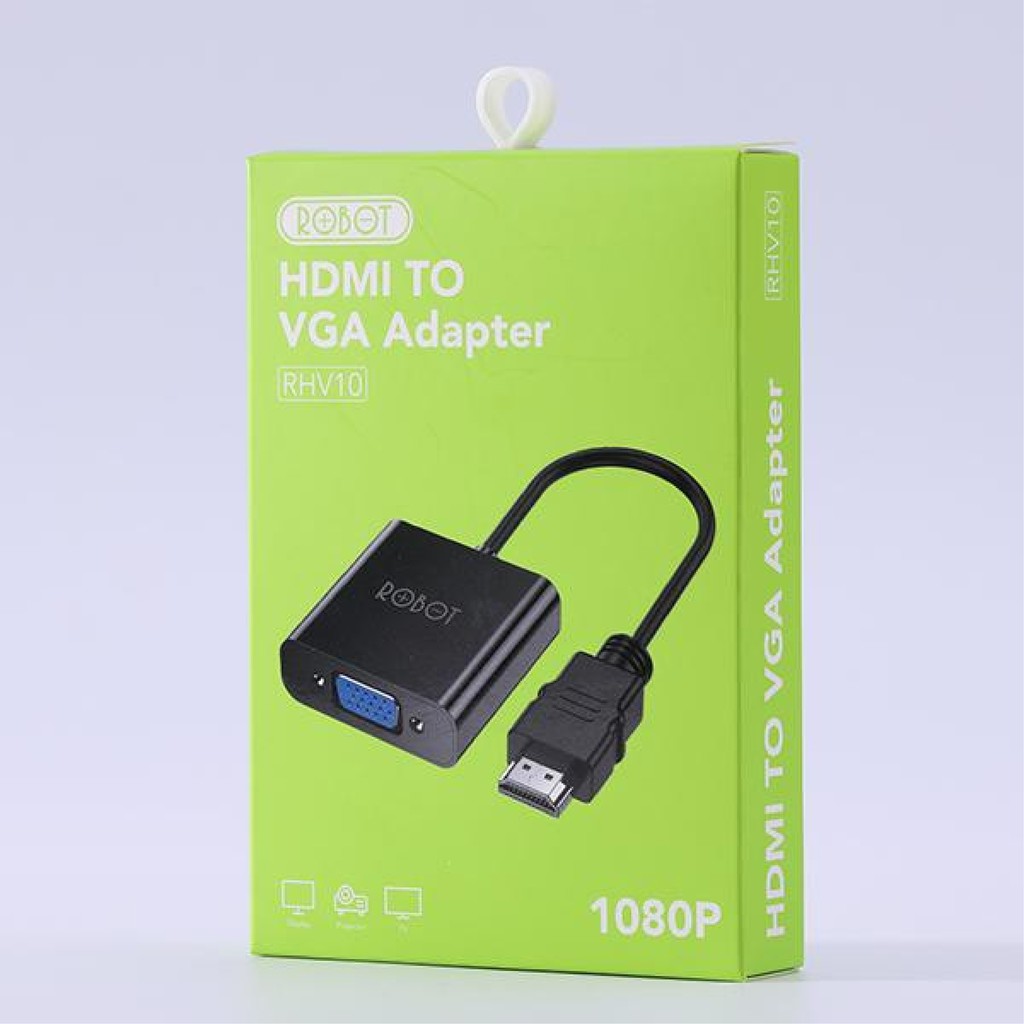 Robot RHV10 HDMI TO VGA Adapter 1080p - Garansi Resmi 1tahun original