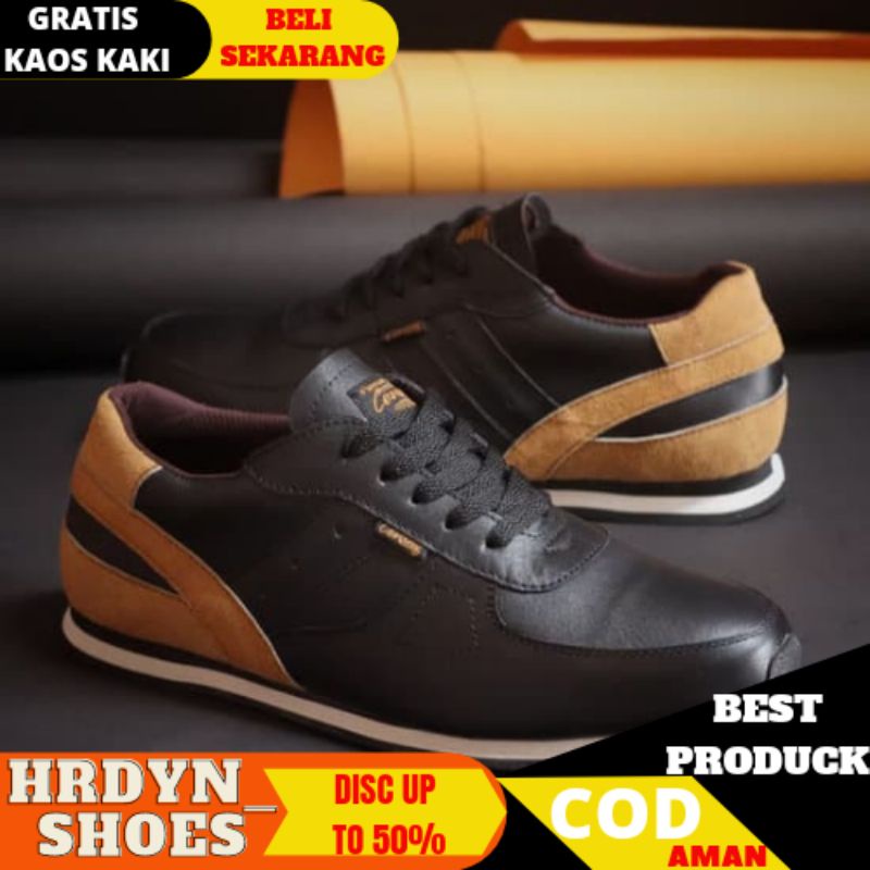 Sepatu Sneakers Kasual Pria Kulit asli CEVANY JELAL ORIGINAL Sepatu Kuliah Nongkrong Joging Lari