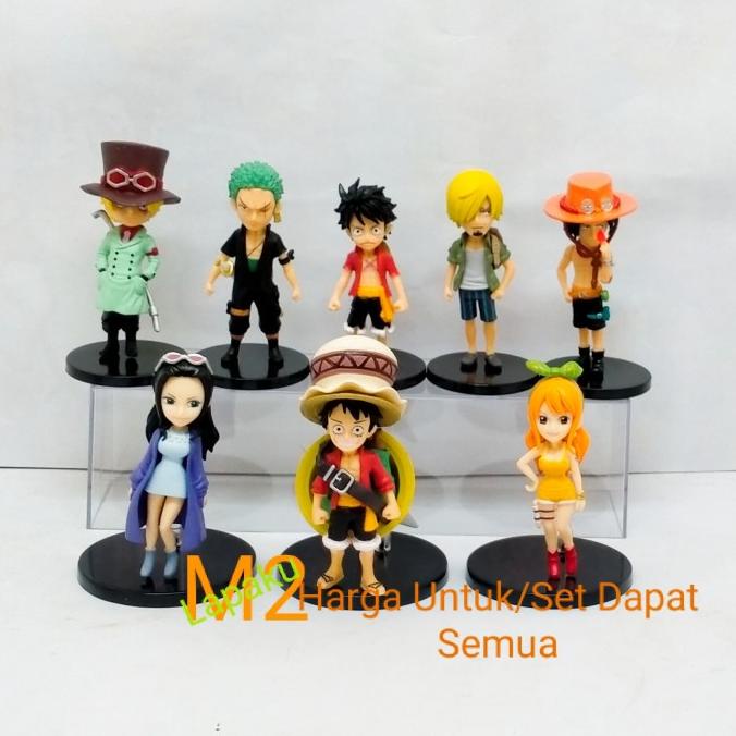 Promo Action Figure One Piece Luffy Zoro Sabo Nami Stampede Set 8Pcs