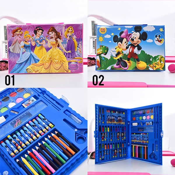 

M229 ALAT MEWARNAI CRAYON 86PCS KRAYON SET PAINTING SET ALAT MEWARNAI MELUKIS LENGKAP CRAYON BOX