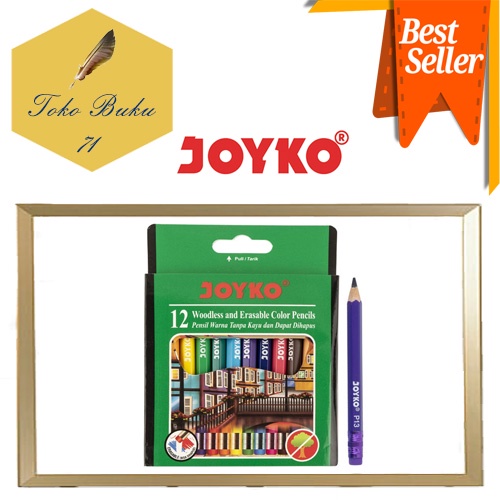 

ERASABLE COLOR PENCILS JOYKO CP 120 / PENSIL WARNA CP-120 + PENGHAPUS [12 WARNA]