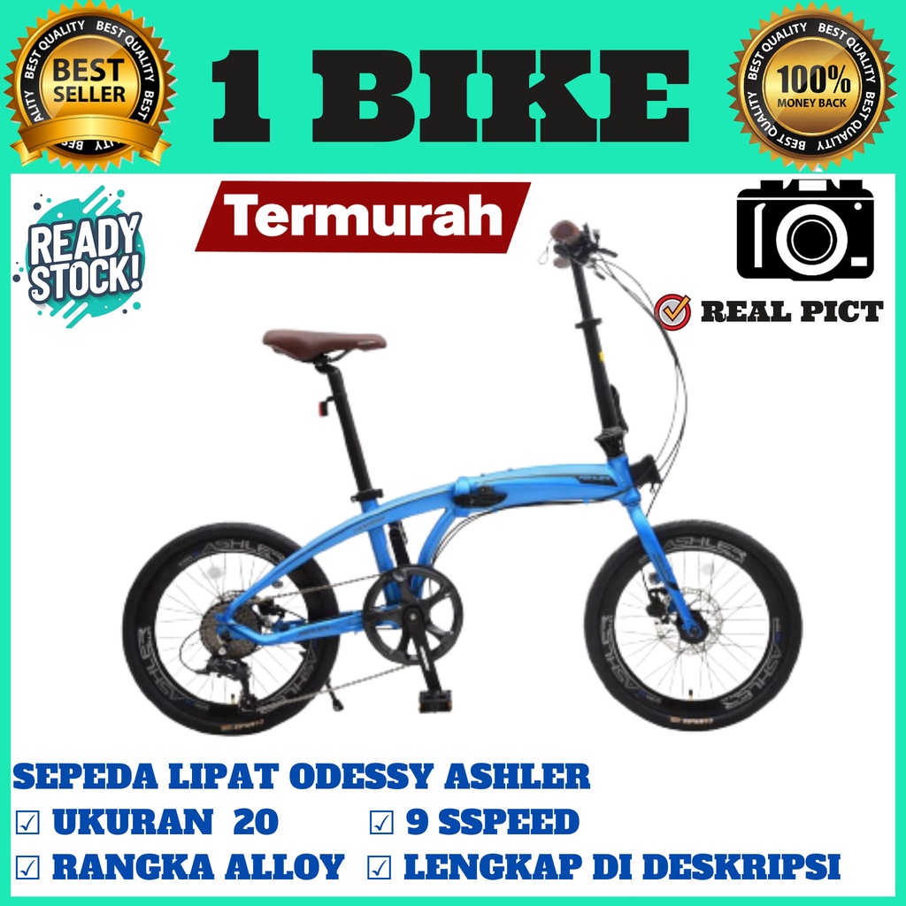 Sepeda Lipat Odessy Folding bike Ashler 9 speed