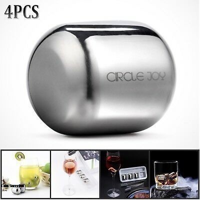 Circle Joy Stainless Es Batu Wine - Steel Ice Cubes Cooler for Wine Corks Fruit