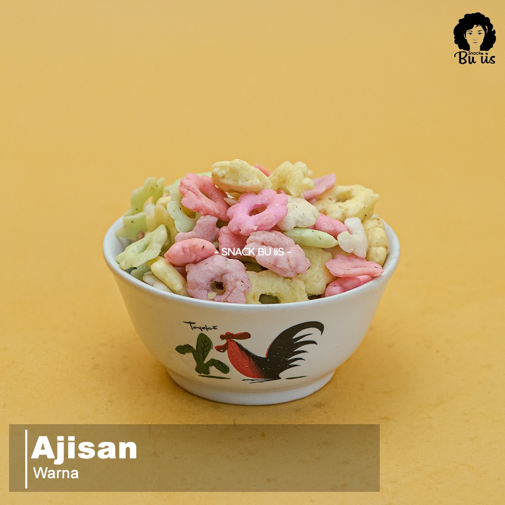 

250gram Ajisan Ajisuka Sakura Warna Original/Barbeque Snack Bu Iis Cemilan Sukabumi