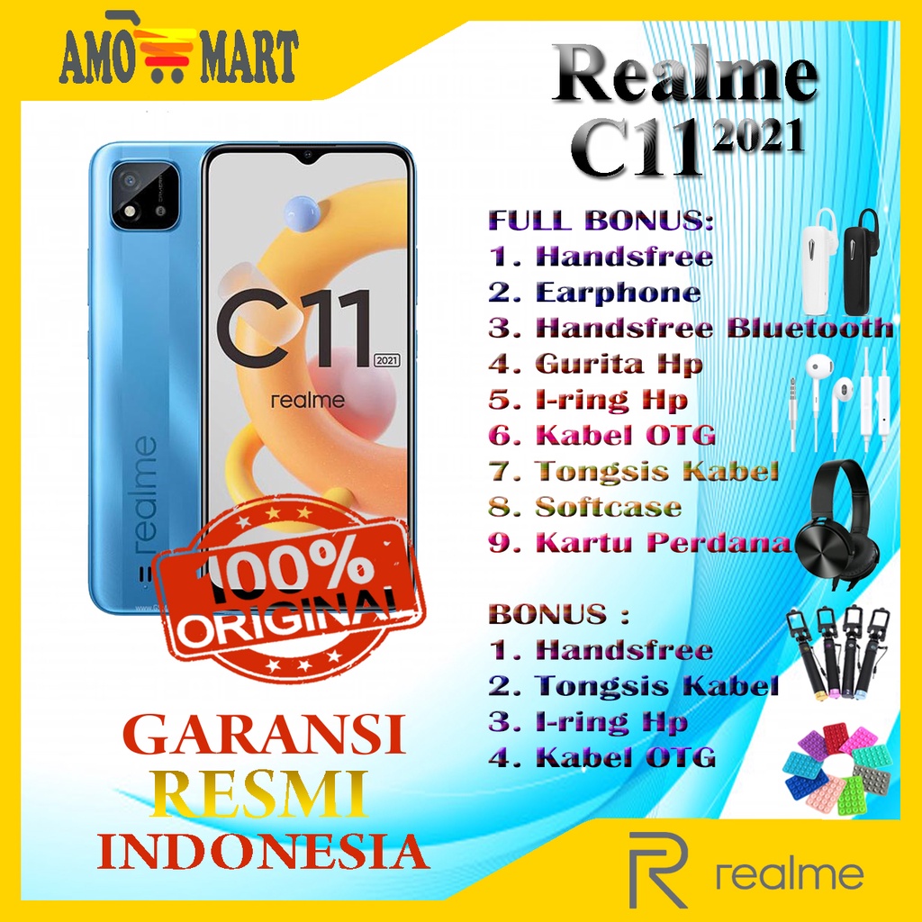 HP BARU REALME C11 2021 RAM 2/32 GB & RAM 4/64 GB NEW 100% ORI GRS RESMI INDONESIA TERMURAH-4/64 Cool Grey
