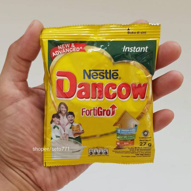 

Nestle Dancow Sachet Fortigrow 27g Susu Bubuk Instant Putih